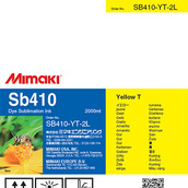 Текстильные чернила SB410 сублимационные 2000 мл Mimaki SB410-YT-2L-1 Yellow